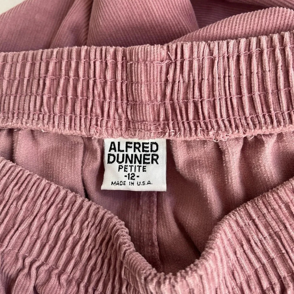 Vintage Alfred Dunner Lavender Pink Pants Sz Petite 12 elastic waist velvet - Picture 3 of 9